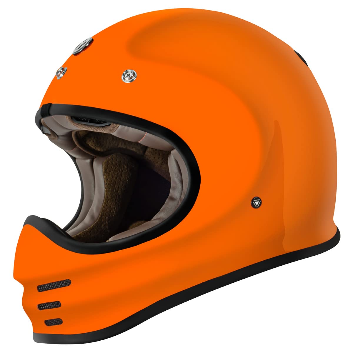 TORC T3 Retro Motorcycle Helmet (Gloss Orange) - Large