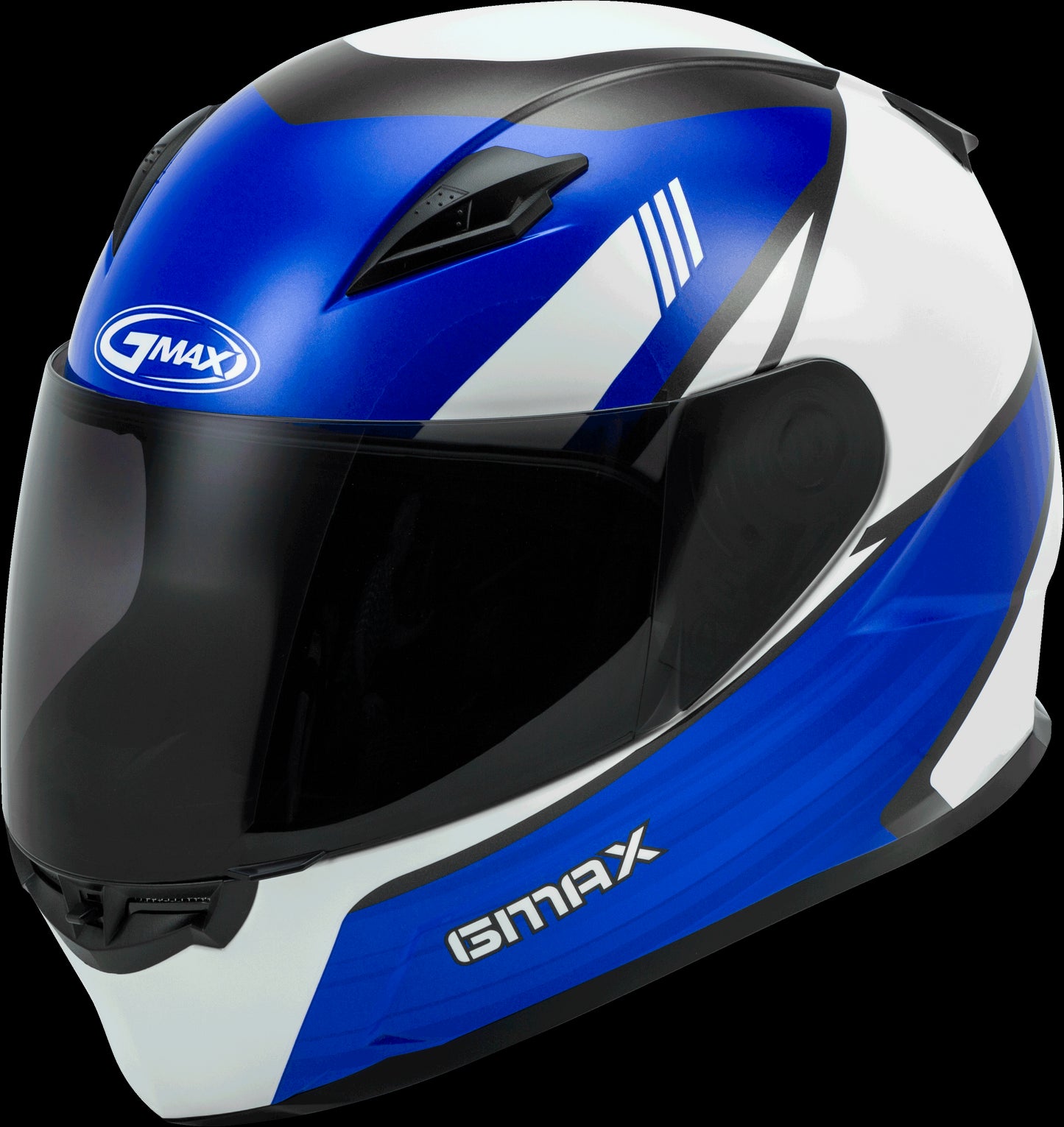 GMAX FF-49 Deflect Motorcycle Helmet (White/Blue)