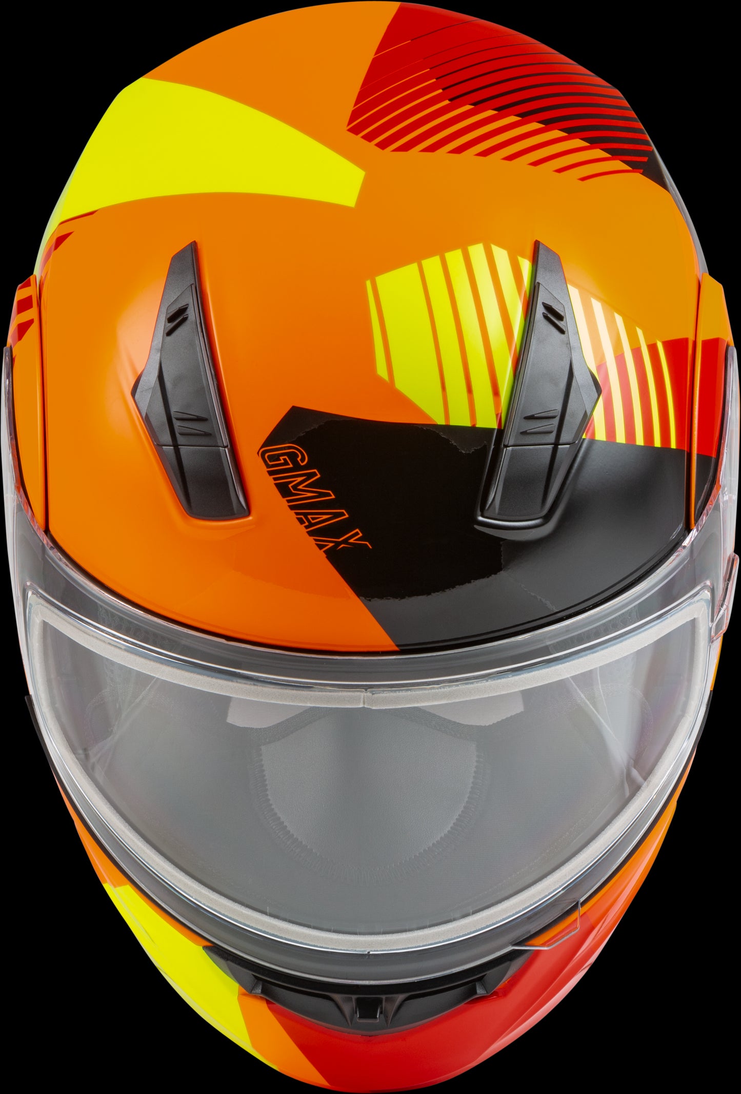 GMAX MD-04S Reserve Modular Snow Helmet w/ Dual Lens Shield (Neon Orange/Hi-Vis) - Small