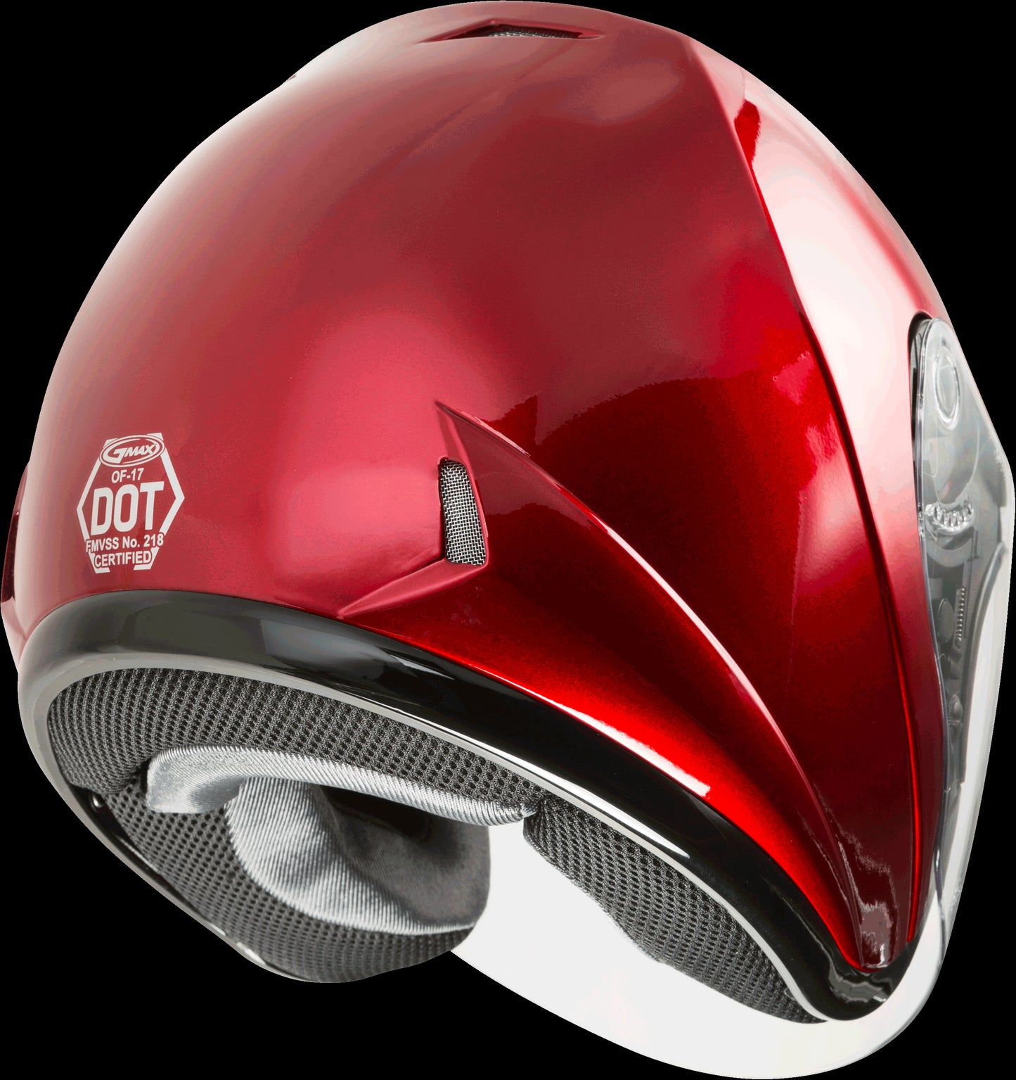 GMAX OF-17 Open-Face Motorcycle Helmet (Candy Red) - Small