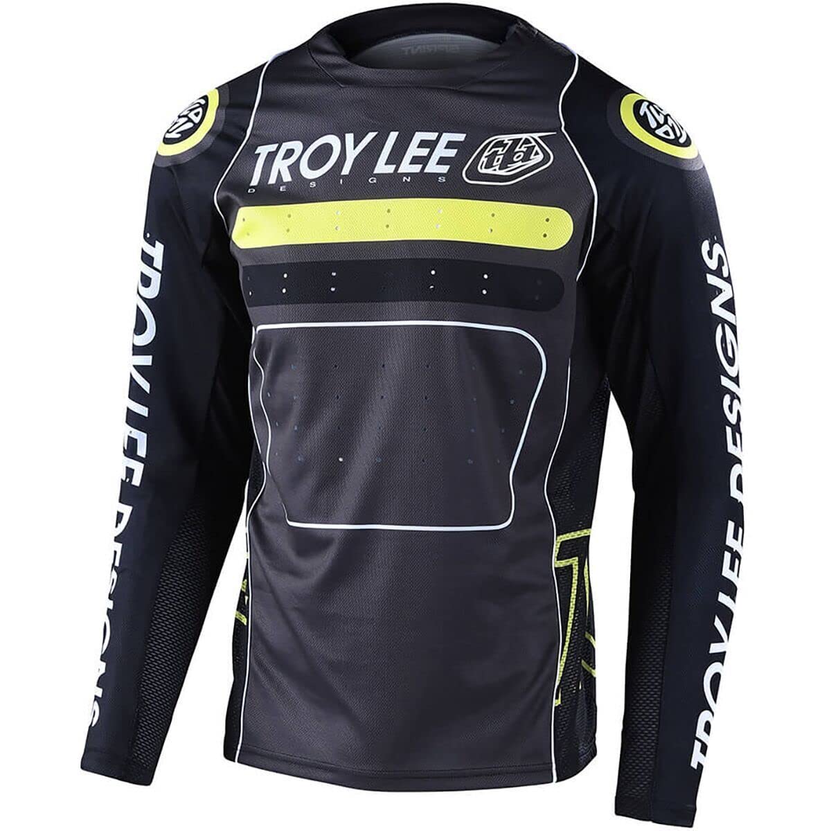 Troy Lee Designs Cycling MTB Bicycle Mountain Bike Jersey Shirt for Men, Sprint Jersey Drop in (Black/Green, X-Large)