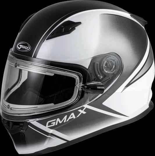 GMAX FF-49S Hail Snow Helmet w/ Electric Shield (White/Black) - Small