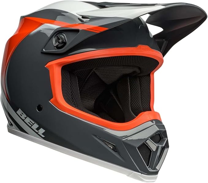 Bell MX-9 MIPS Dirt Helmet (Dart Gloss Charcoal/Orange) - Small