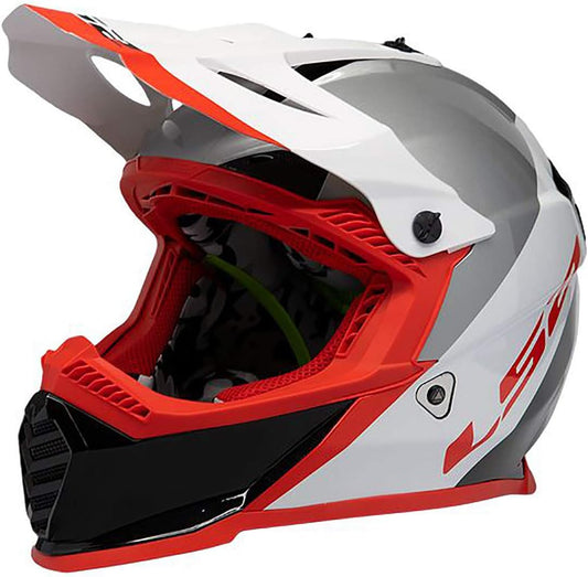 LS2 Gate Youth Launch Full Face Helmet (Gloss White / Red / Black)