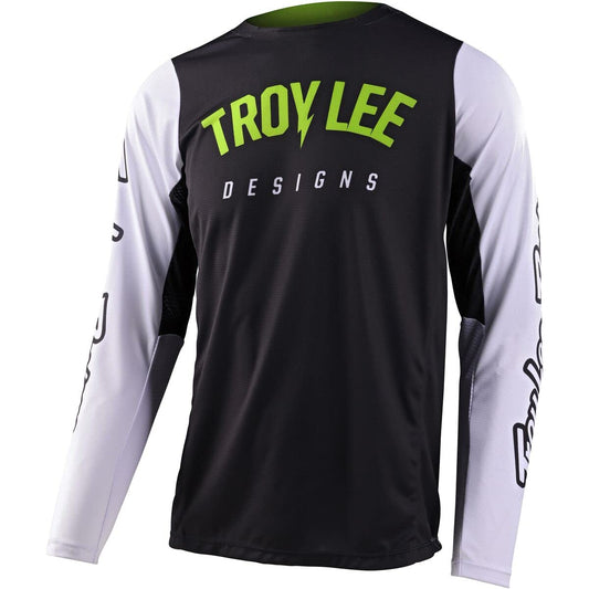 Troy Lee Designs 2023 Youth GP Pro Jersey - Boltz (MEDIUM) (BLACK/WHITE)