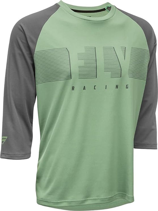 Fly Racing RIPA 3/4 Sleeve Jersey (Sage / Charcoal / Grey) - Small