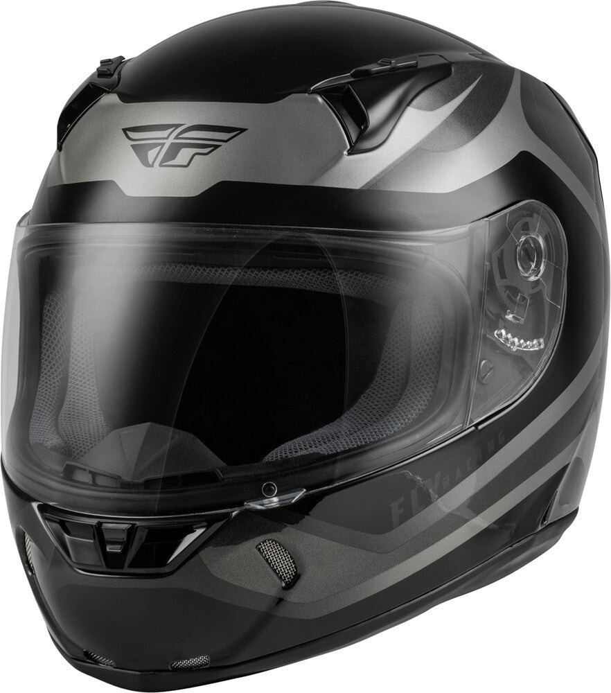 Fly Racing Revolt Rush Street Motorcycle Helmet (Grey / Black)