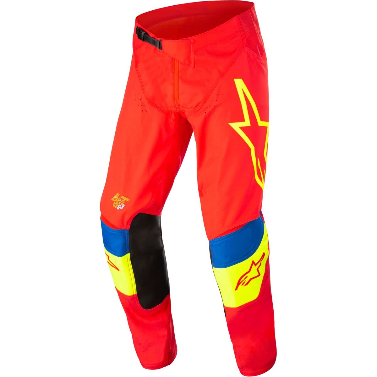 Alpinestars Techstar Quadro Motocross Pants (Bright Red/Yellow Fluo/Blue)