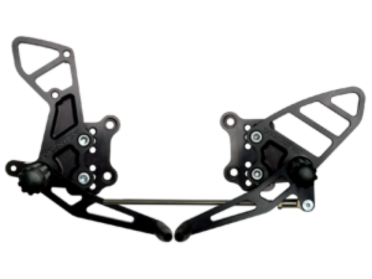 Vortex Racing 03-07 Suzuki SV1000 S,03-10 SV650 Adjustable Rearsets- Black