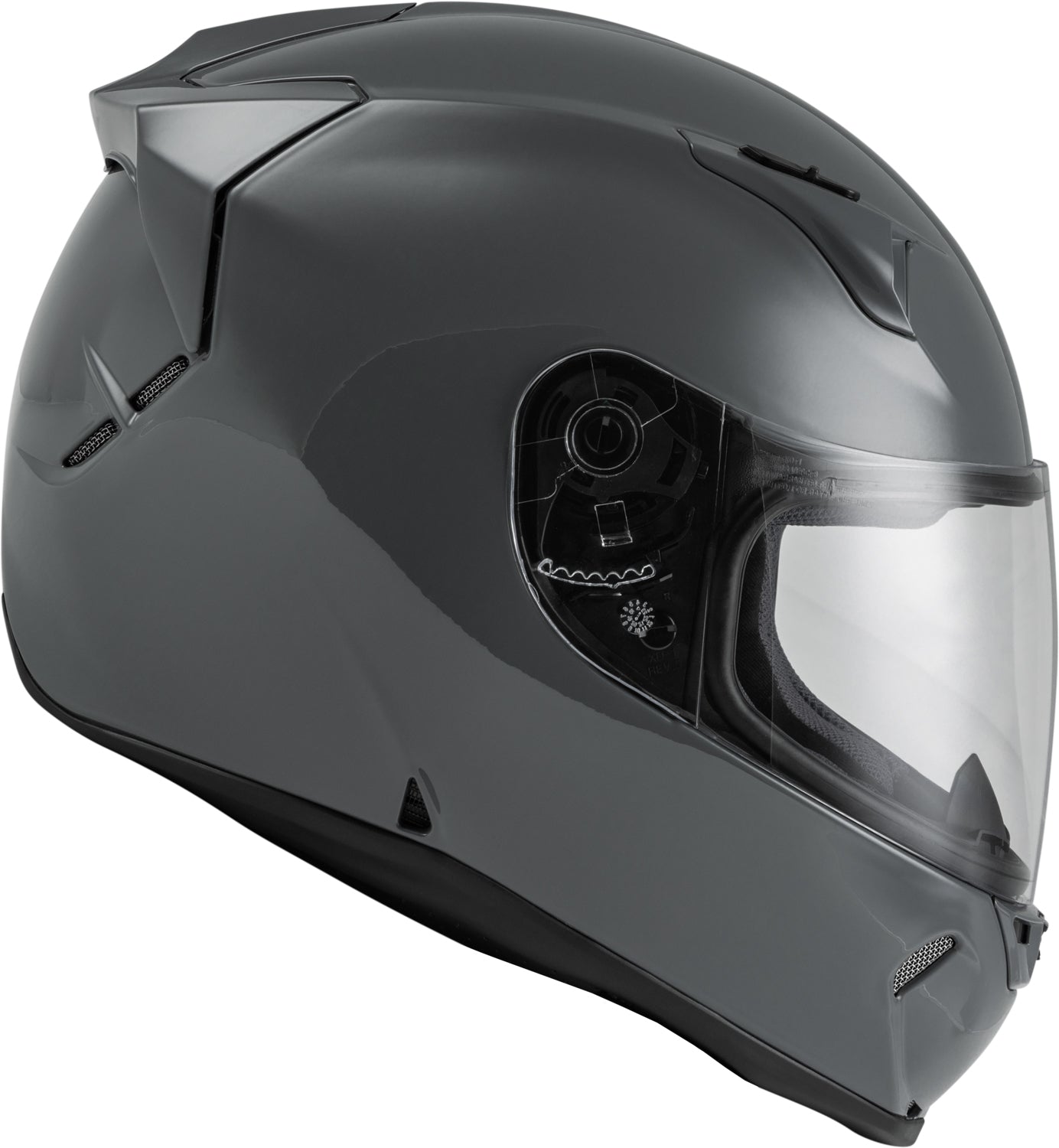 Fly Racing Revolt Solid Street Motorcycle Helmet (Grey)