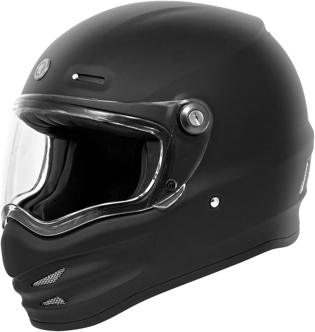 TORC T9 Retro Motorcycle Helmet (Matte Black)