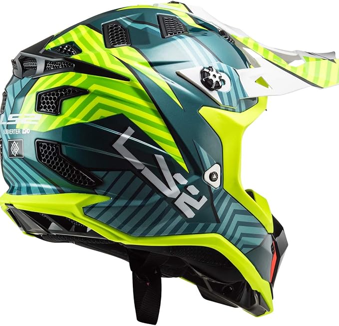 LS2 MX-Off Road Subverter Evo Astro Helmet (Gloss Cobalt Hi-Vis Yellow)