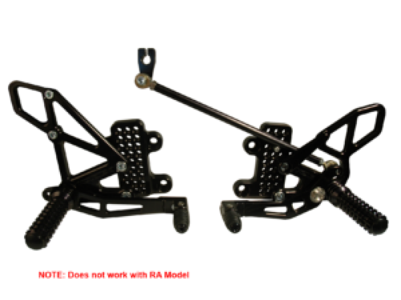 Vortex Racing 07-23 Honda CBR600 RR Adjustable Rearsets- Black