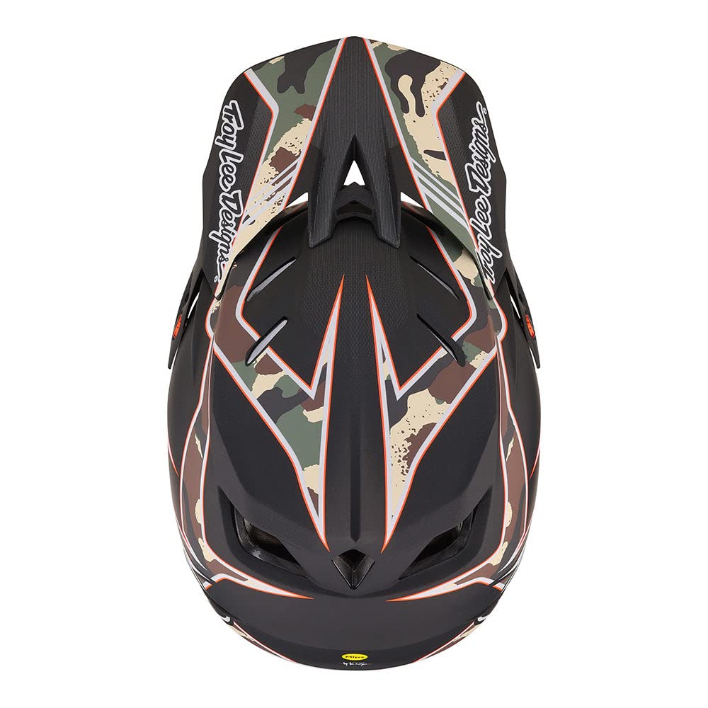 Troy Lee Designs D4 Composite Matrix Camo Full Face Mountain Bike Helmet (Army Green)