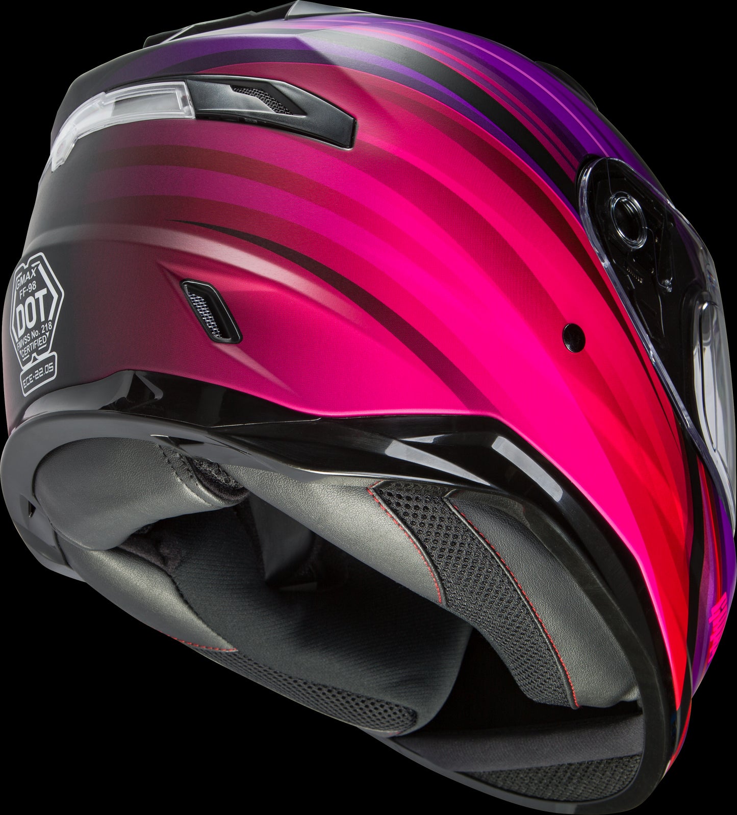 GMAX FF-98 Osmosis Motorcycle Helmet (Black/Purple/Red) - XL