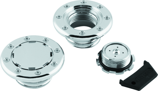 Kuryakyn Flush Mount Gas Caps Non-Vented Chrome