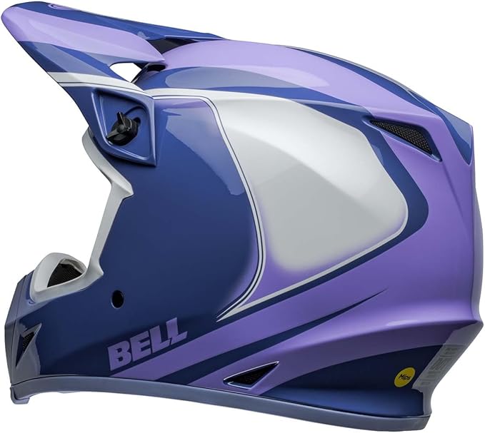 Bell MX-9 MIPS Dirt Helmet (Dart Gloss Purple/White)