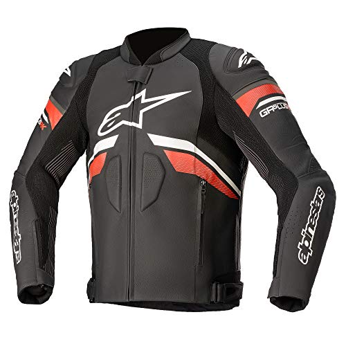 Alpinestars GP Plus R V3 Rideknit Leather Jacket (Black/White/Bright Red) - Size 54