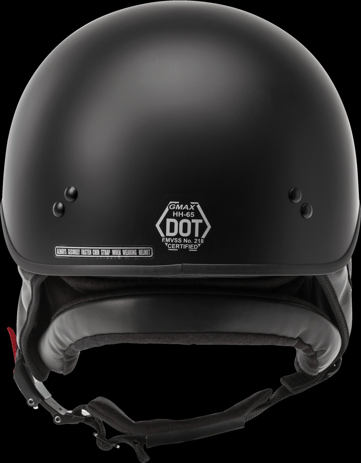 GMAX HH-65 Full Dressed Half Helmet (Matte Black) - XXL