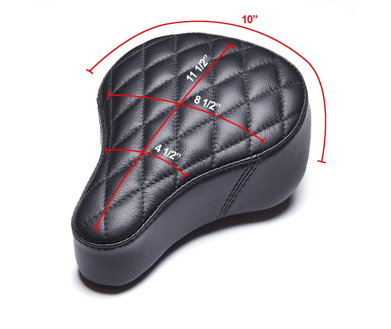 AIRHAWK Inflatable Soft Comfortable Air-Cell Bike Seat (Diamond Stitch Cover) - Medium