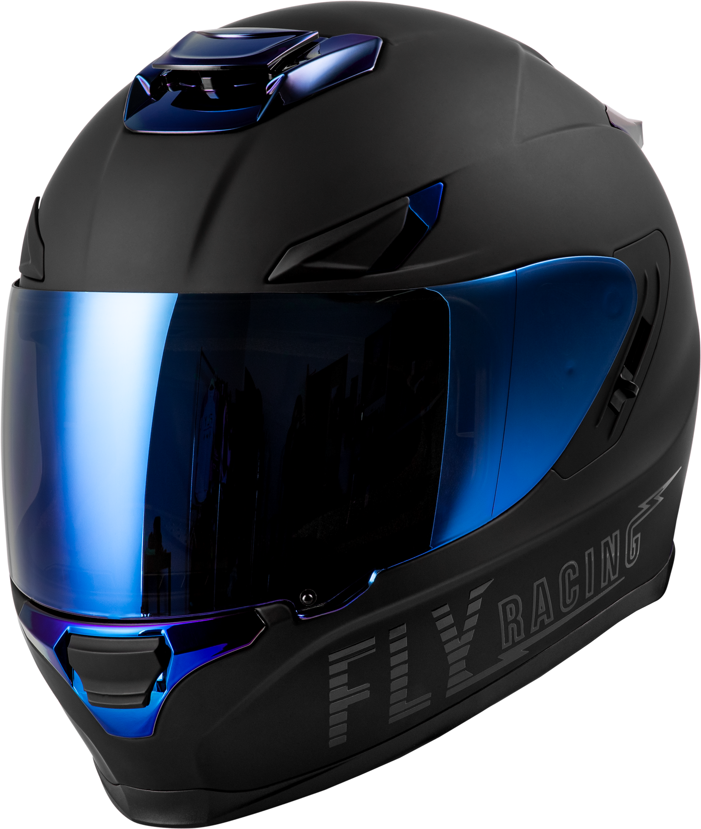 Sentinel Recon Helmet Matte Black/Blue Chrome Sm