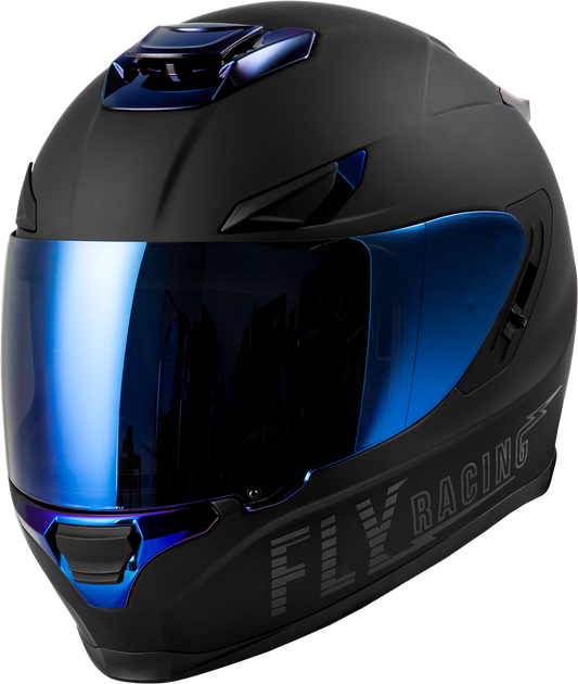 Sentinel Recon Helmet Matte Black/Blue Chrome Sm