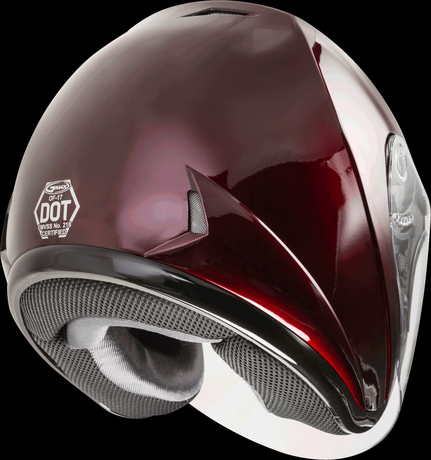 GMAX OF-17 Open-Face Motorcycle Helmet (Wine)