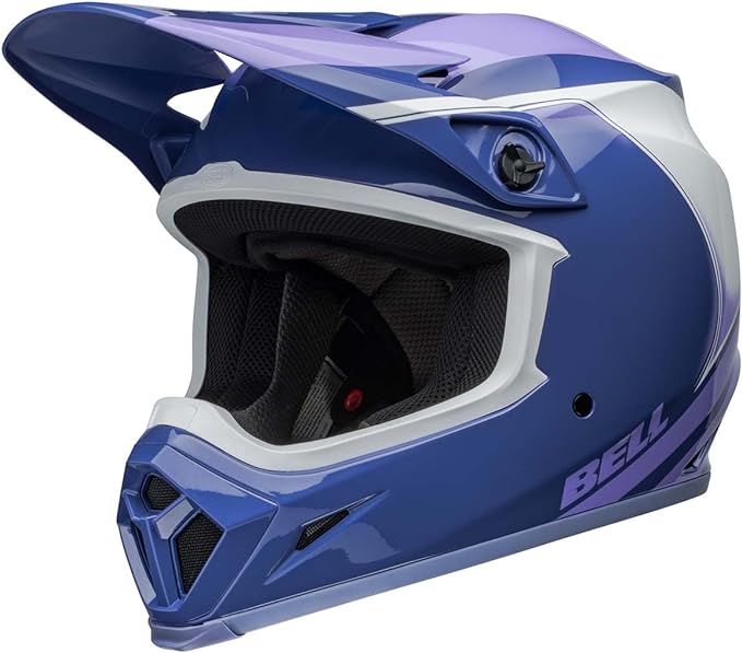 Bell MX-9 MIPS Dirt Helmet (Dart Gloss Purple/White)