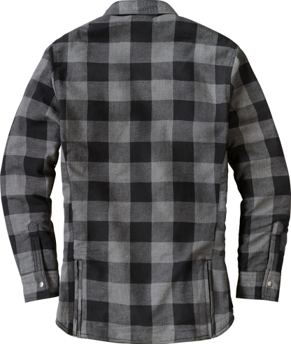 ScorpionEXO Covert Women's Motorcycle Flannel (Black/Grey) - XL