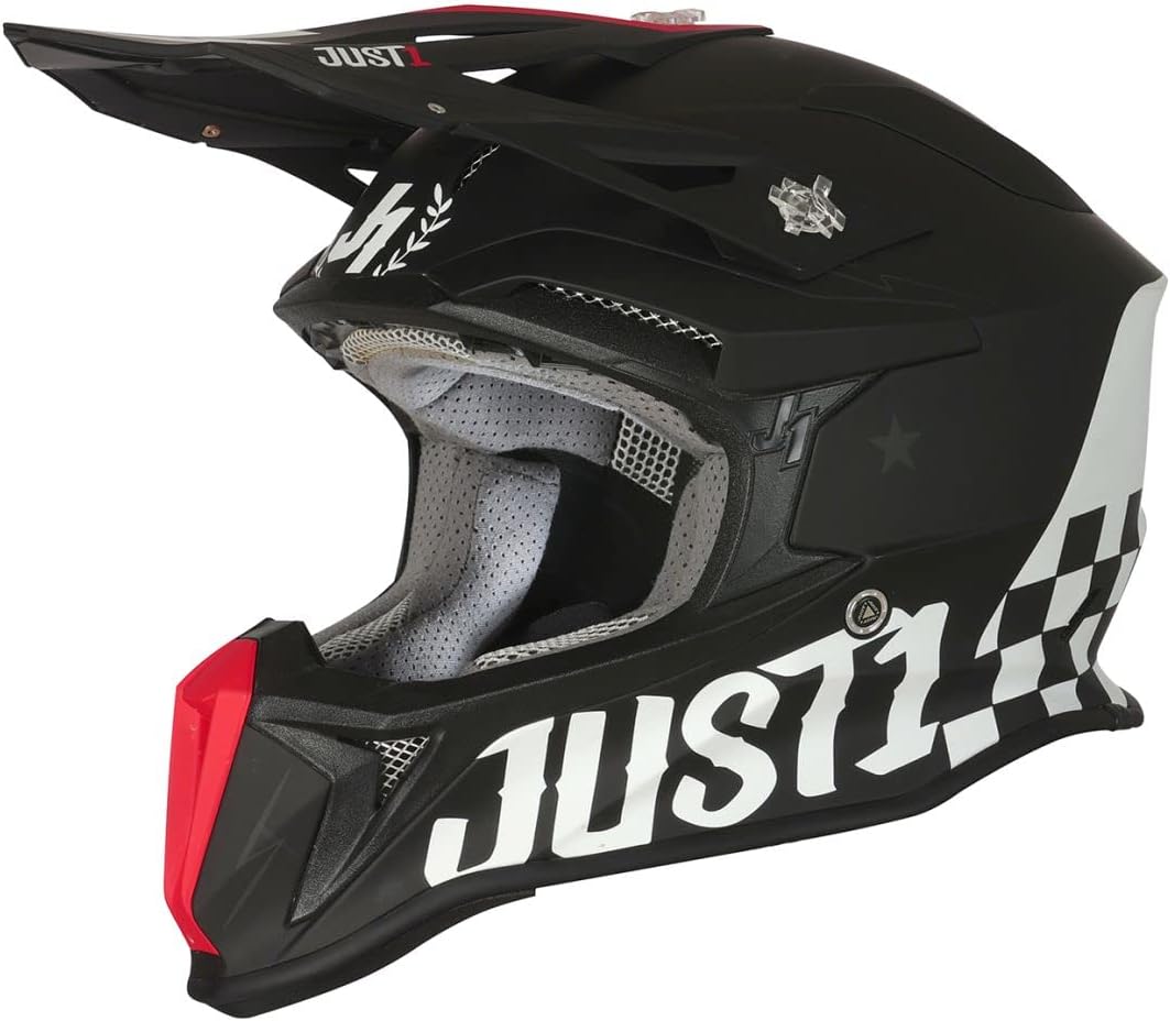 JUST 1 J18 Fiberglass Shell MX Off-Road Motocross Motorcycle Helmet