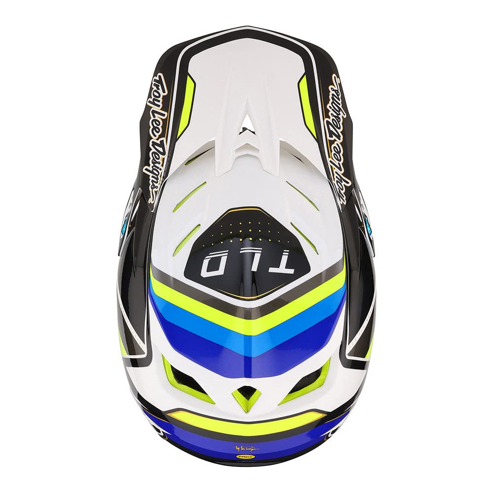 Troy Lee Designs D4 Composite Reverb Full Face Mountain Bike Helmet (White/Blue)