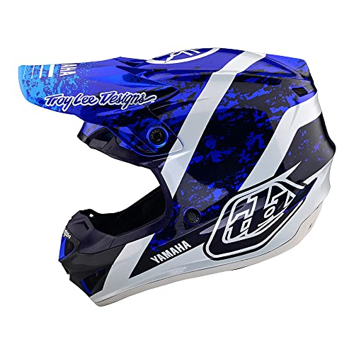 Troy Lee Designs SE4 Polyacrylite Yamaha Youth Offroad Motocross Dirt Bike ATV Powersports Racing Full Face Helmets MIPS Lightweight Ventilated Men Women (Navy, Medium)