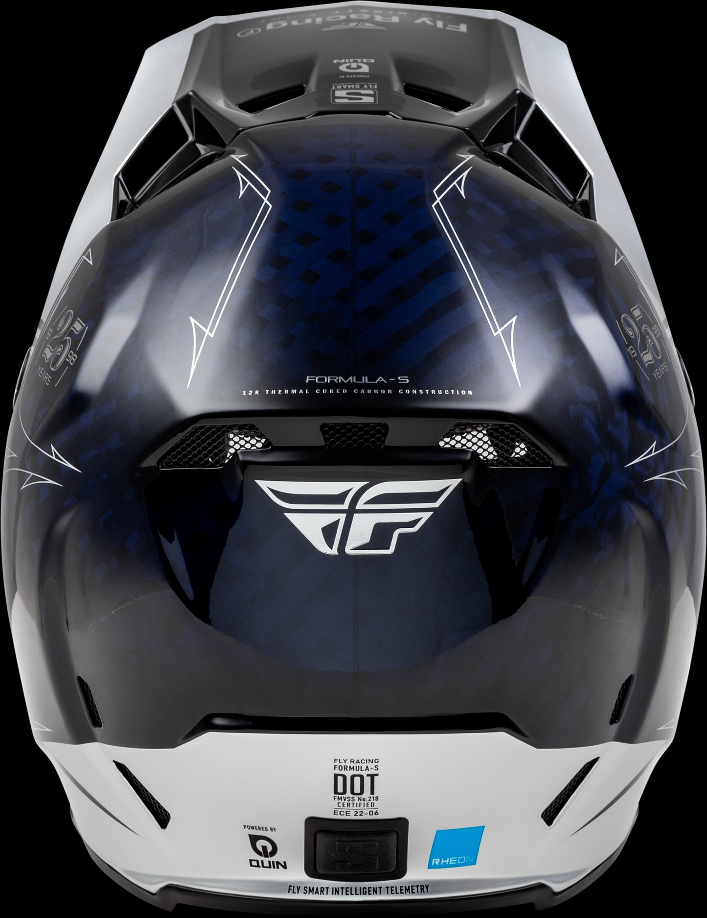 Fly Racing Formula S Legacy Carbon Helmet (Blue Carbon/Silver)