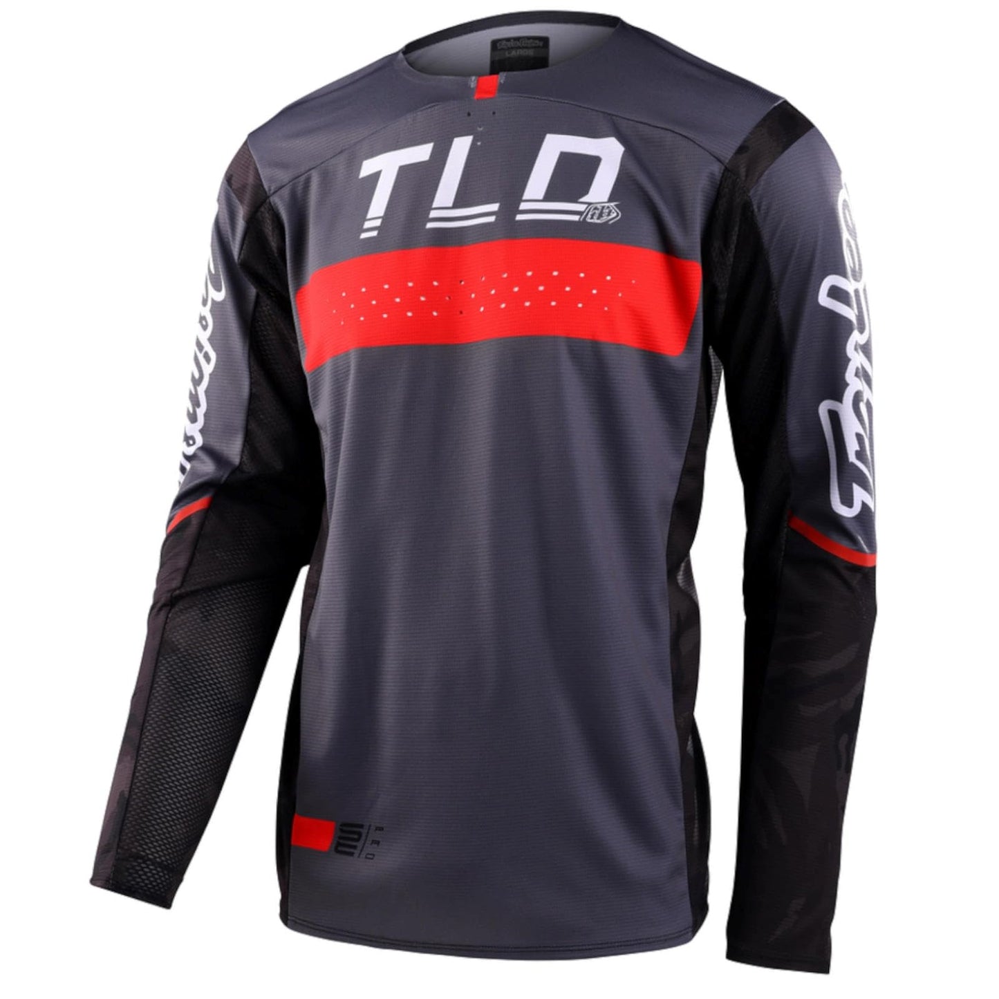 Troy Lee Designs Men's SE Pro Jersey (Grid Camo) - Black / Gray