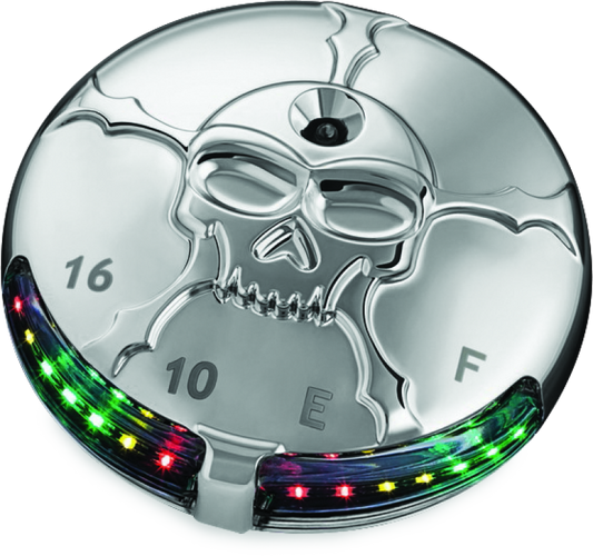 Kuryakyn Zombie Fuel & Battery Gauge Chrome