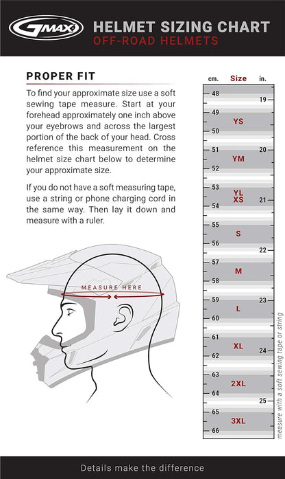 GMAX MX-46 Dominate MX Helmet (Matte Black/White/Red) - XL