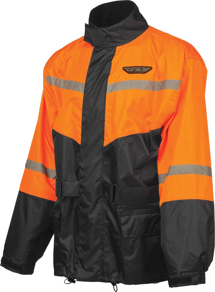 Fly Racing Two-Piece Motorcycle Rain Suit (Black/Orange)