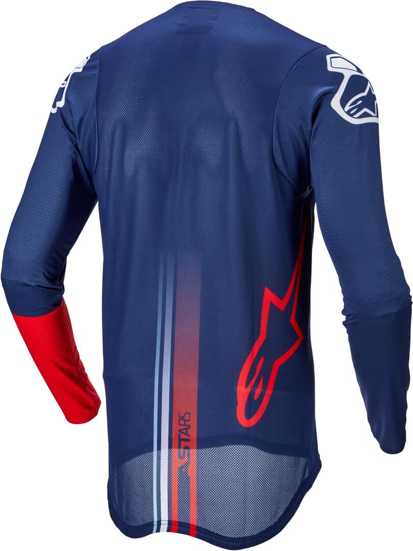 Alpinestars Supertech Blaze Jersey (Dark Blue/Bright Red/White) - Small