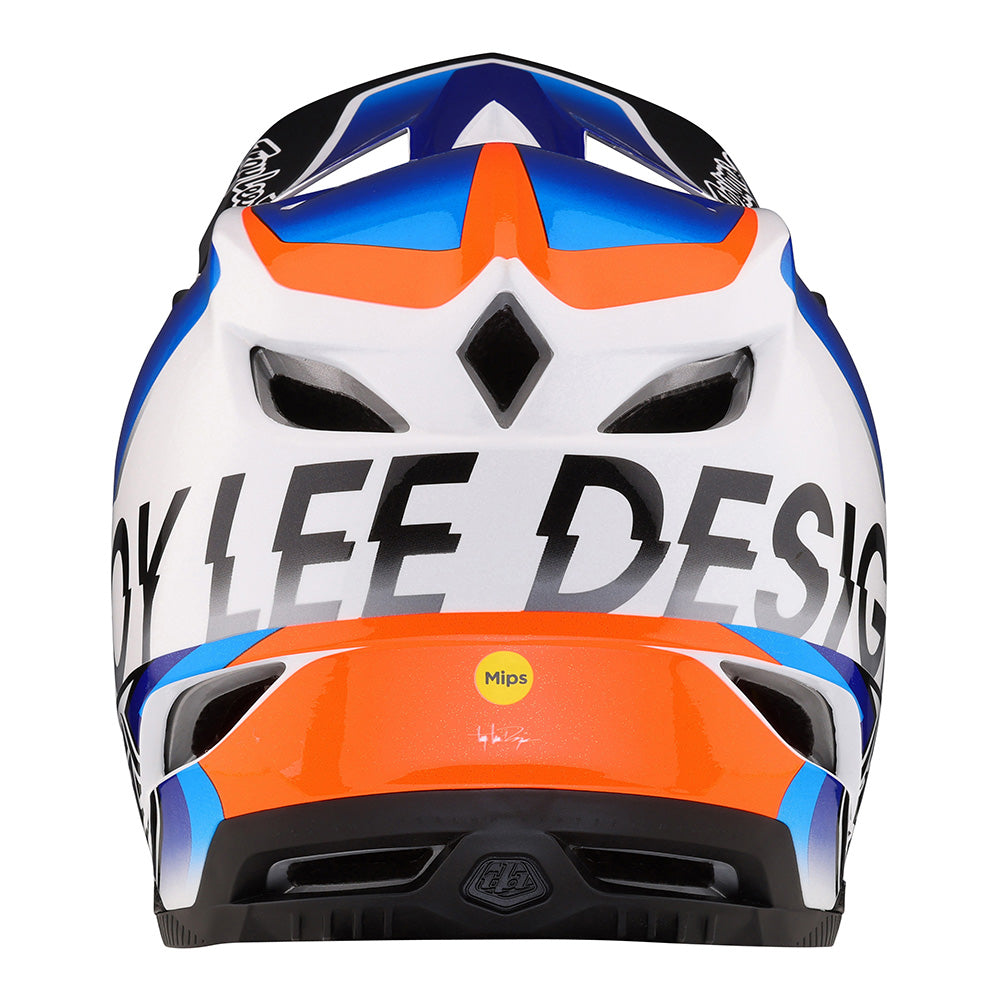 Troy Lee Designs D4 Composite Qualifier Mountain Bike Helmet (White / Blue)