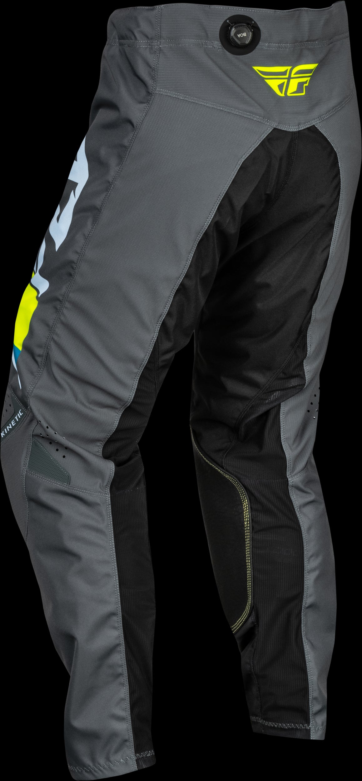 Fly Racing Kinetric Prix MX Pants (Ice Grey/Charcoal/Hi-Vis)