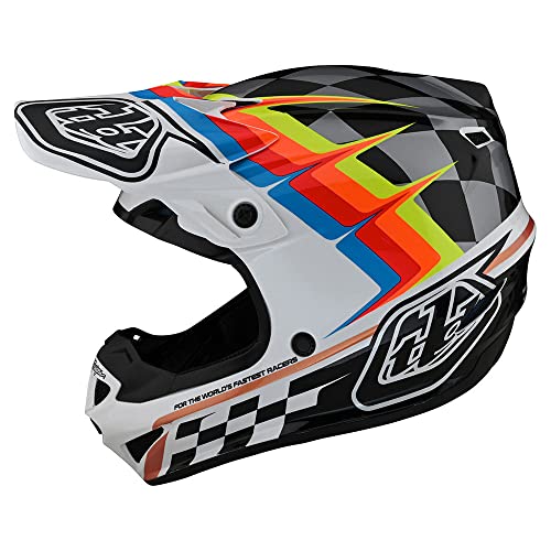 Troy Lee Designs SE4 Polyacrylite Midnight Motocross Helmet W/MIPS  (White)