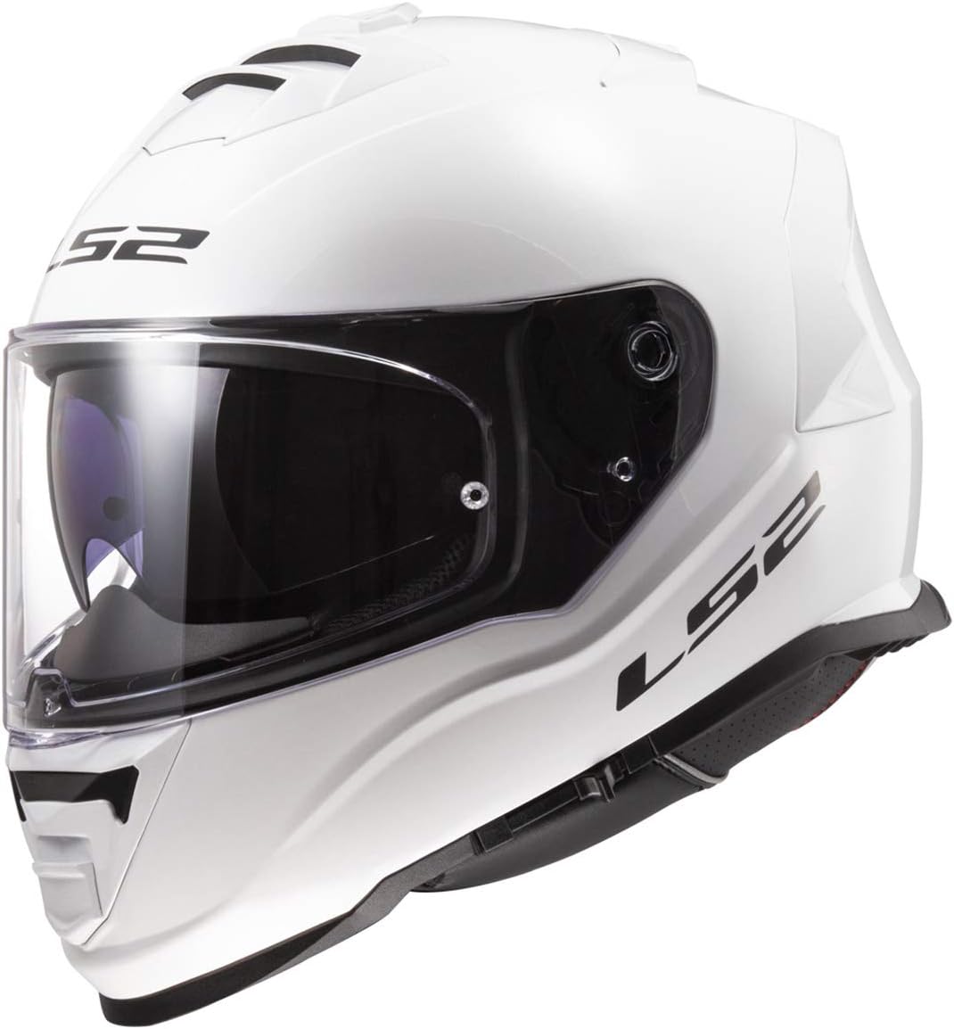 LS2 Assault Full Face Motorcycle Helmet W/SunShield (Gloss White)