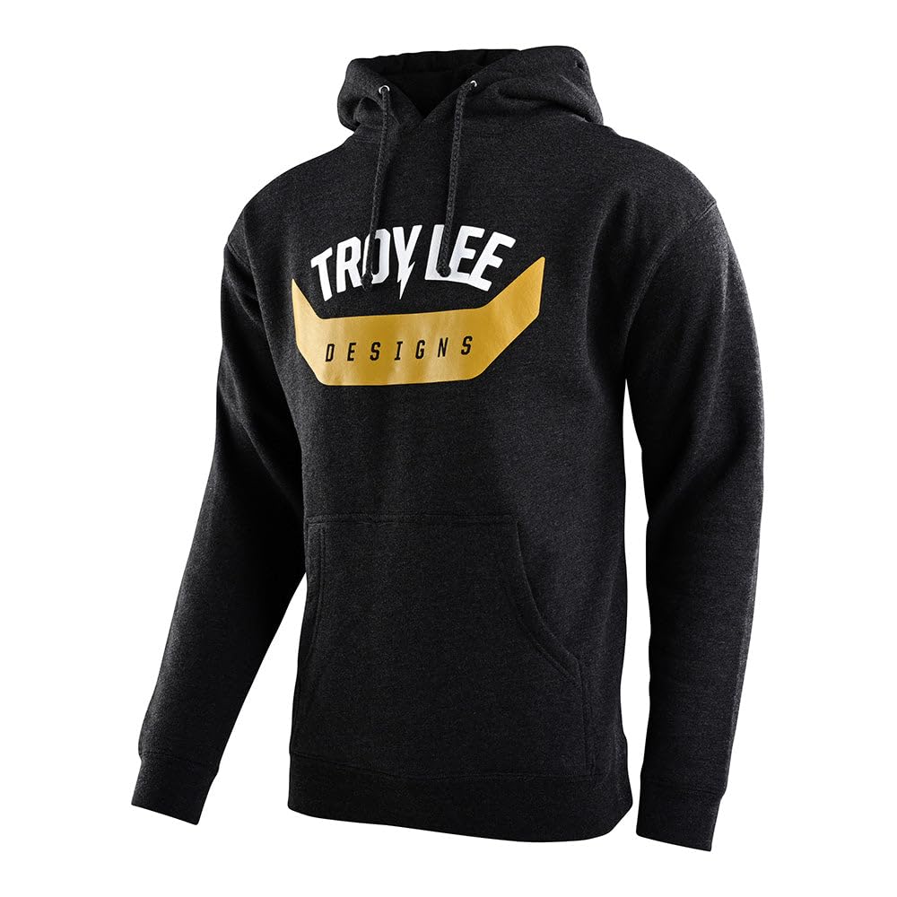 Troy Lee Designs Motocross/Bike Racing Pullover Hoodie for Men, Arc Black Heather, XX-Large