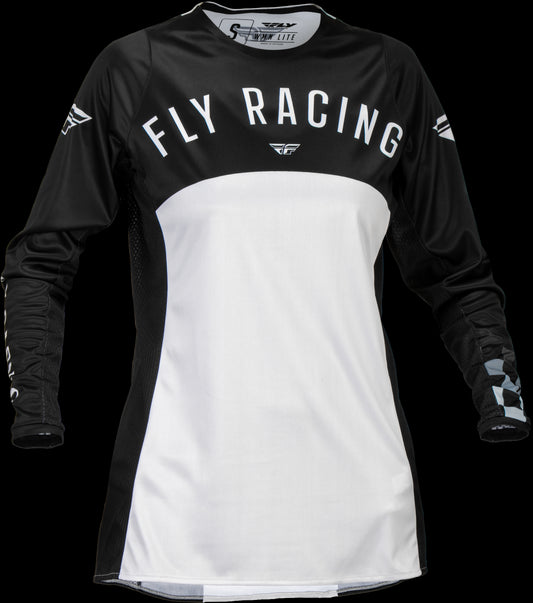 Fly Racing Women's Lite MX Jersey (Black/Light Grey)