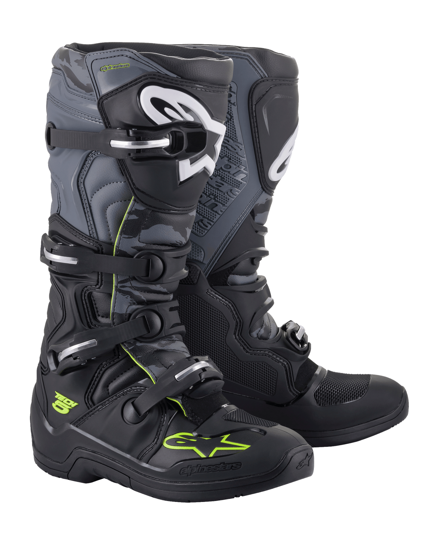 Alpinestars Adult Tech 5 Boots (Black / Gray / Yellow Fluo)