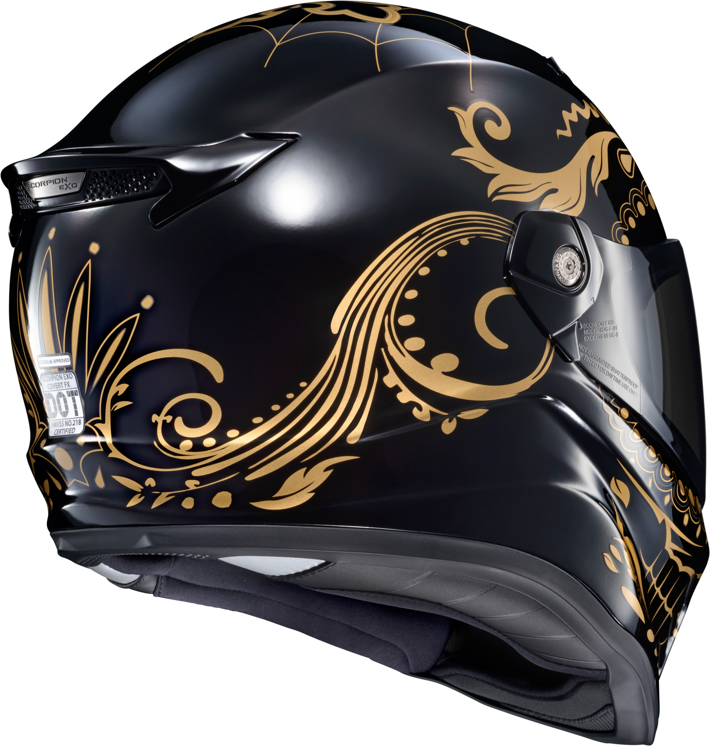 Covert Fx Full Face Helmet El Malo Gold/Gloss Black Xl