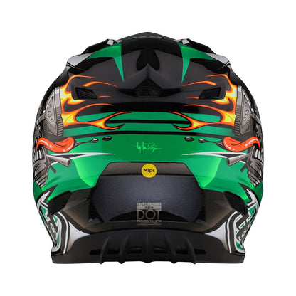 Troy Lee Designs SE4 Polyacrylite Helmet (Carb Green) - Large