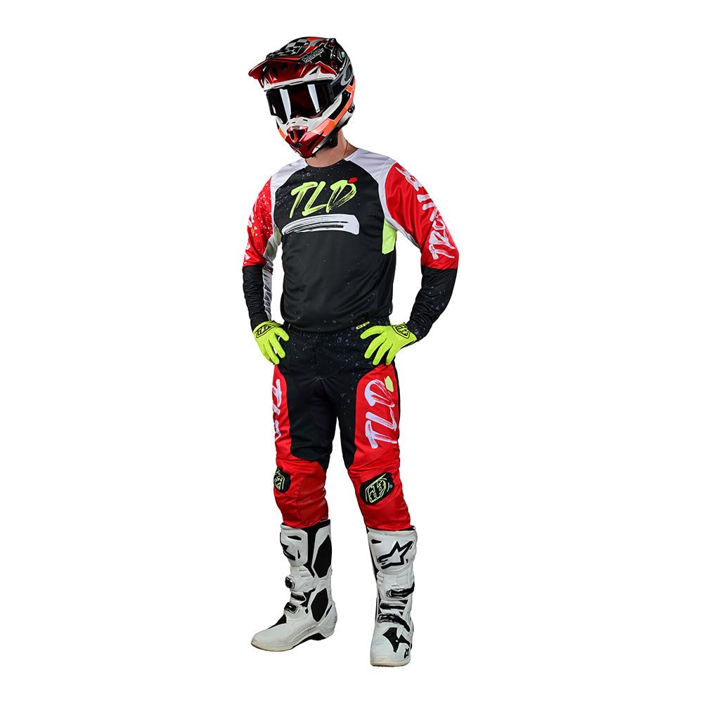 Troy Lee Designs GP Pro Partical Jersey (Black / Glo Red) - Small