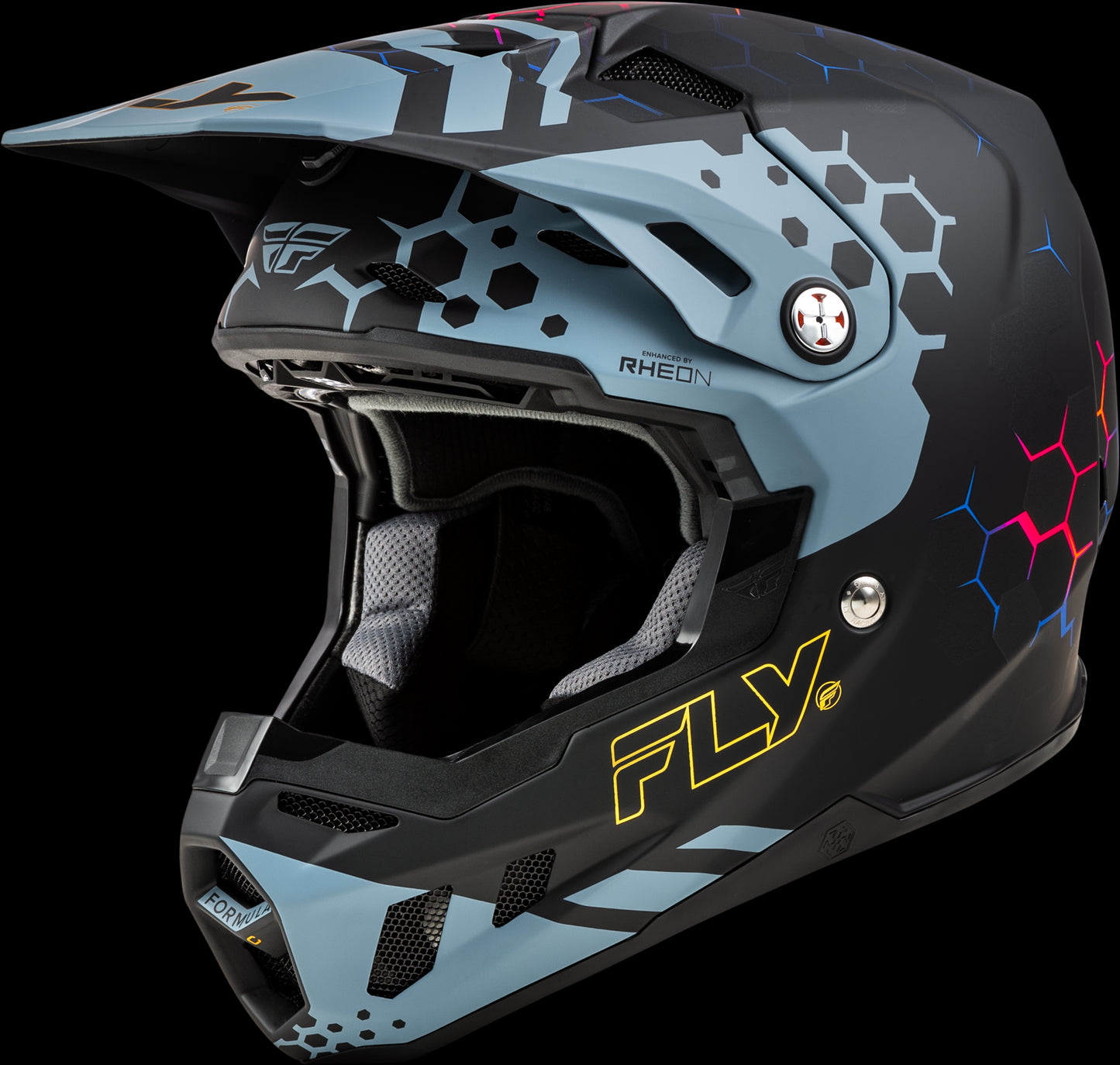 Fly Racing Formula CC Tektonic MX Helmet (Black/Slate/Blue)