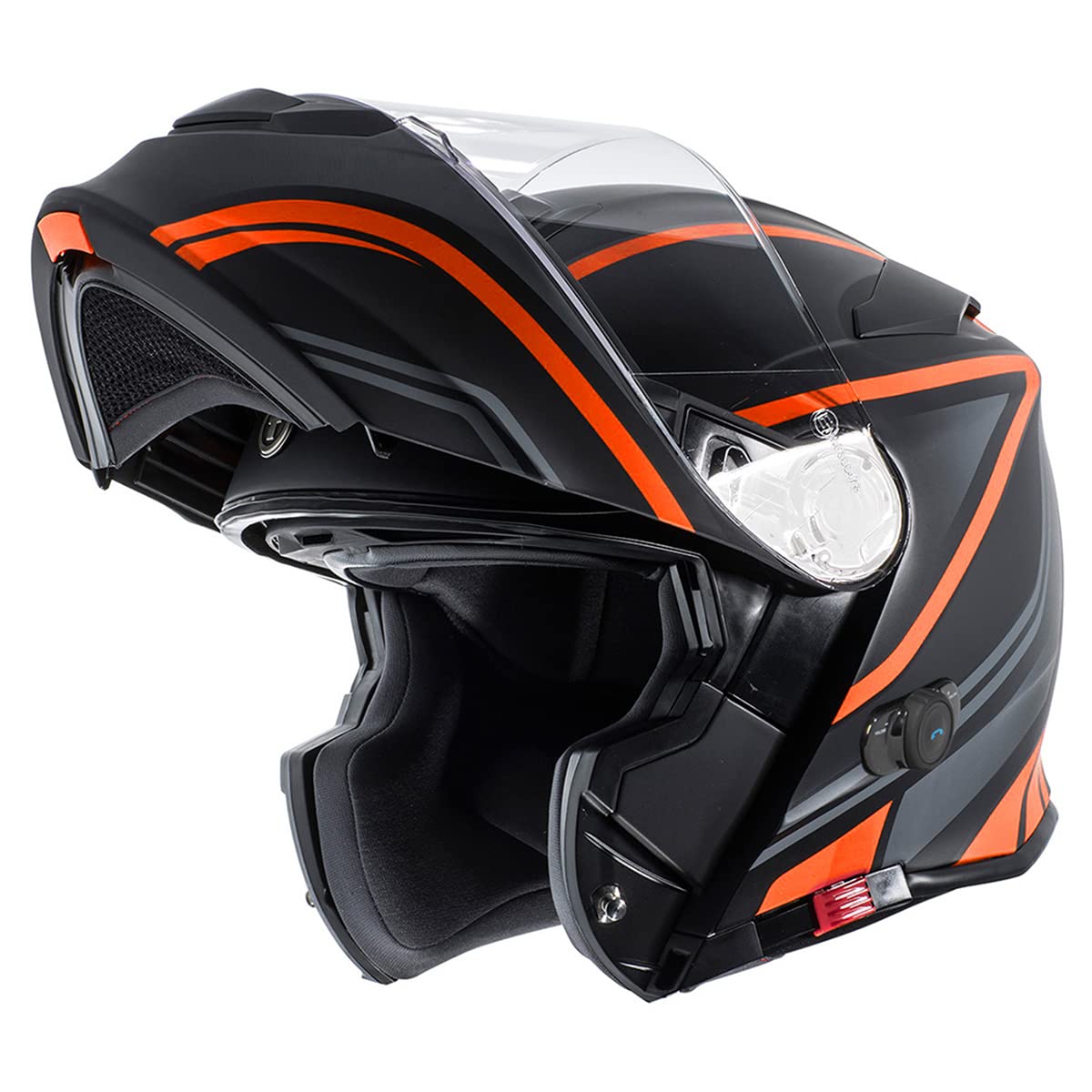 TORC T28B Bluetooth Integrated Motorcycle Helmet (Vapor Orange) - Small